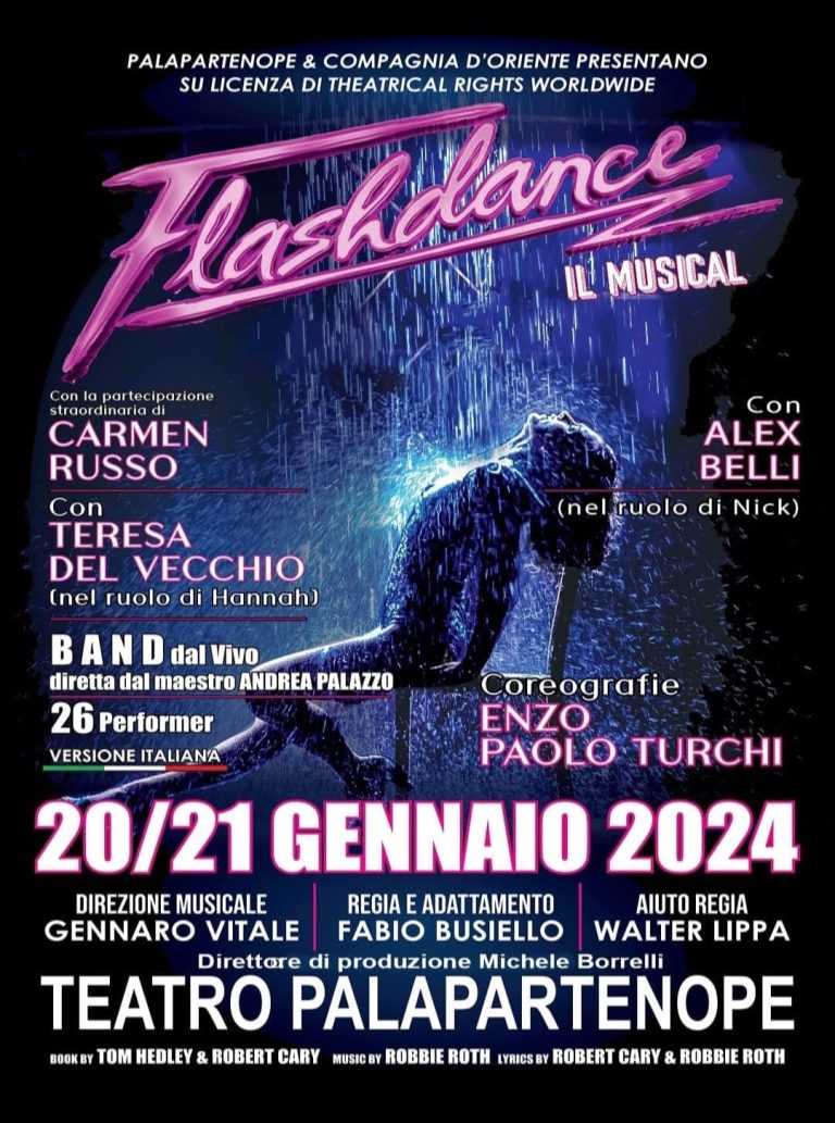 Flashdance: 20-21 gennaio al Palapartenope di Napoli la versione italiana del celebre musical