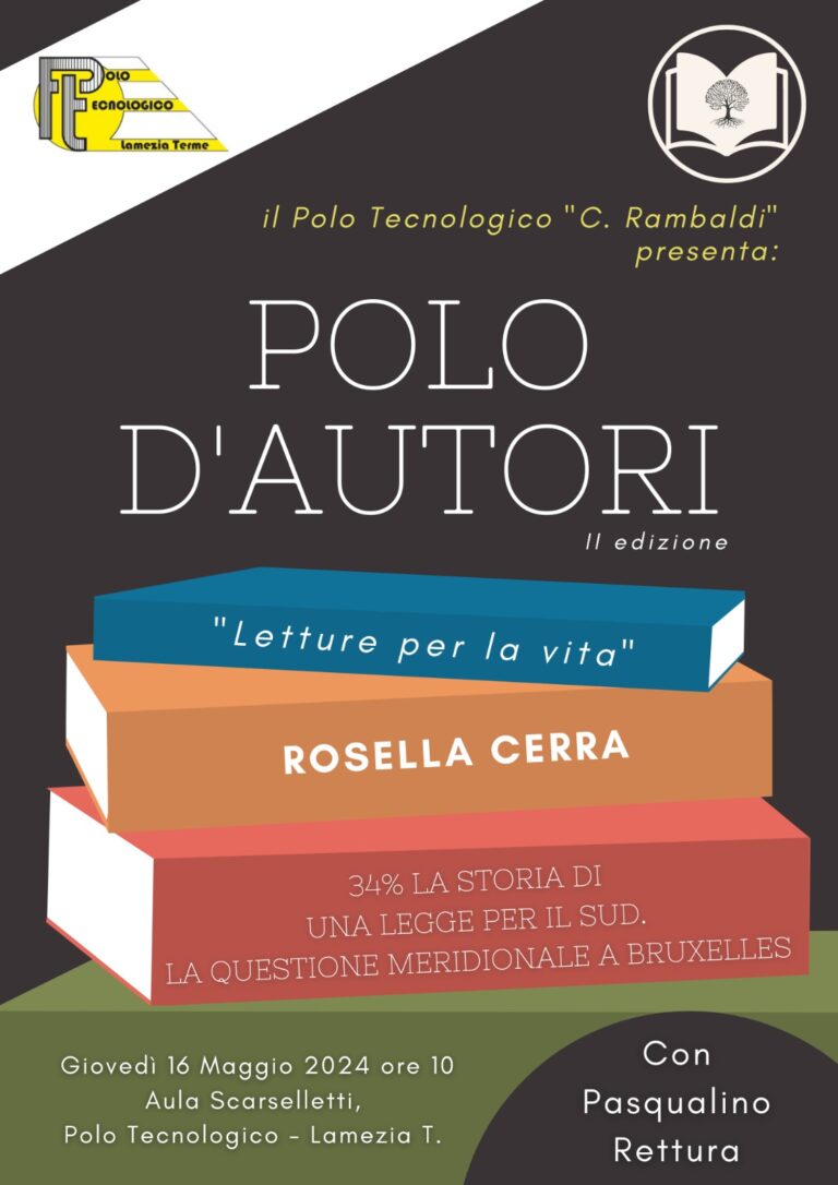 Lamezia Terme. Chiude rassegna “Polo d’Autori” parlando di 34% al Sud e di Autonomia differenziata