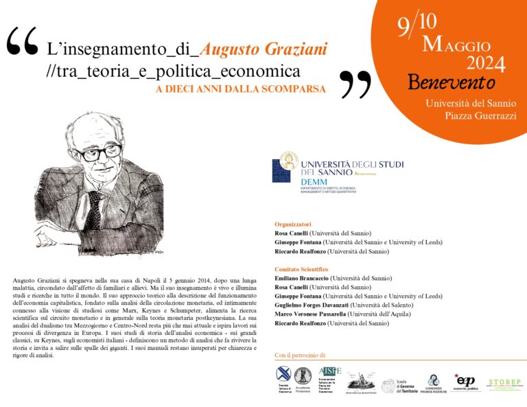 Da Benevento il ricordo dell’economista Augusto Graziani a 10 anni dalla sua scomparsa