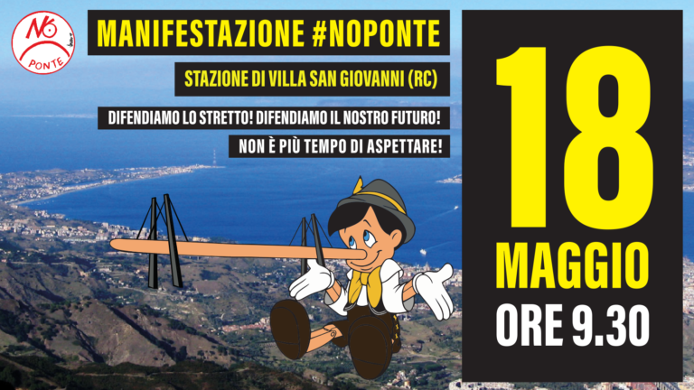 Rete NO-PONTE.  Manifestazione in Calabria il 18 maggio