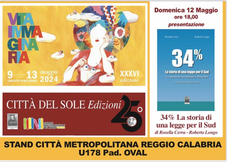 Il libro sul 34% al Sud arriva al Salone Internazionale del Libro di Torino