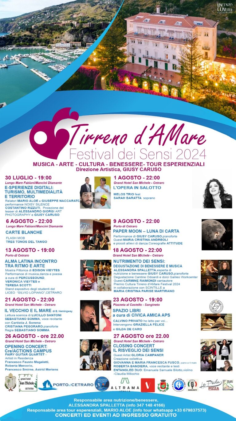 Giusy Caruso e Alessandra Spalletta in “Tirreno d’AMare Festival dei Sensi” a Cetraro